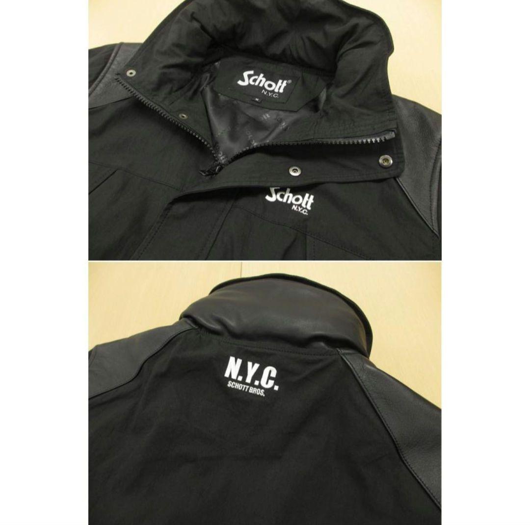 Schott レザーコンビ ジャケット/マウンテンパーカー Lサイズ ☆美品☆