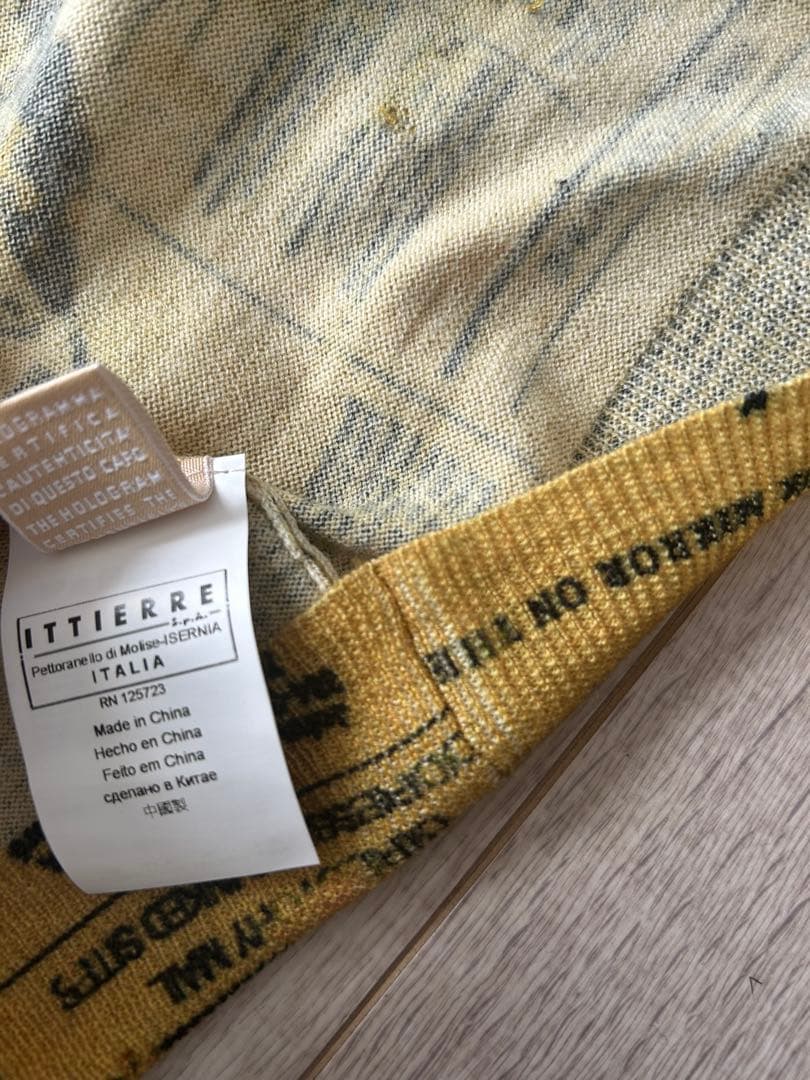 新品タグ付　ジョンガリアーノ ニュースペーパー柄 アンサンブル カーディガン