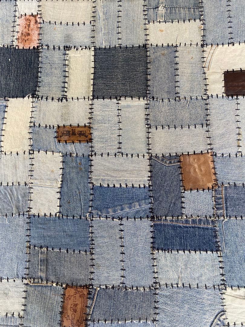 アスプルンド　パッチワークデニムラグ