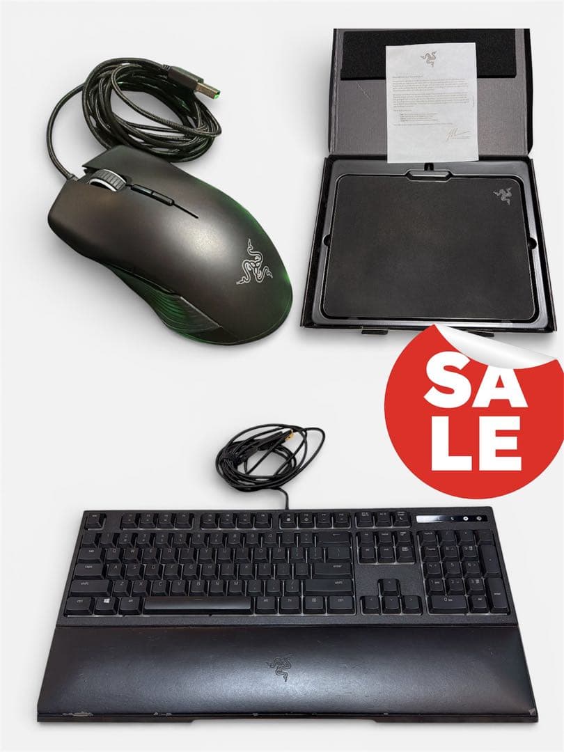 Razer 有線キーボードとマウスとマウスパッドセット