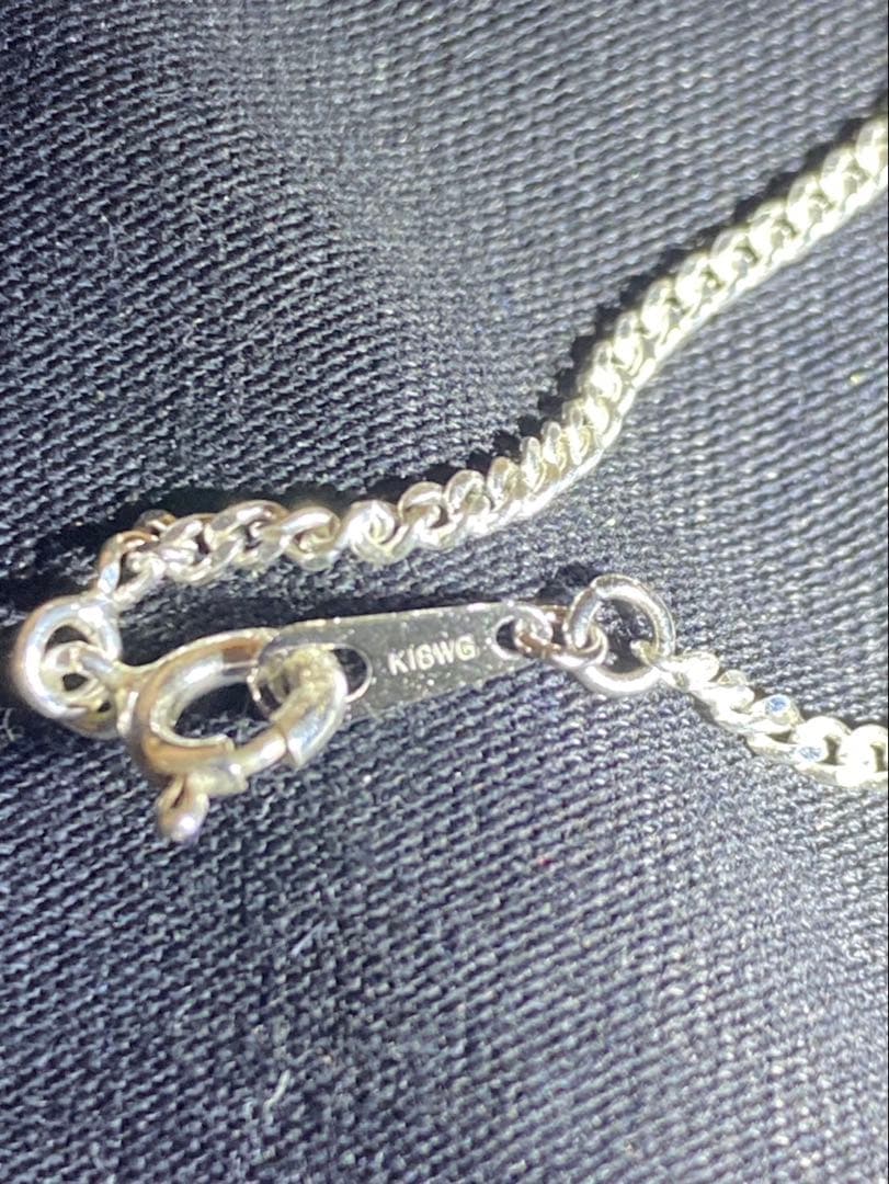 K18 WG ネックレス　十字架　ホワイトゴールド