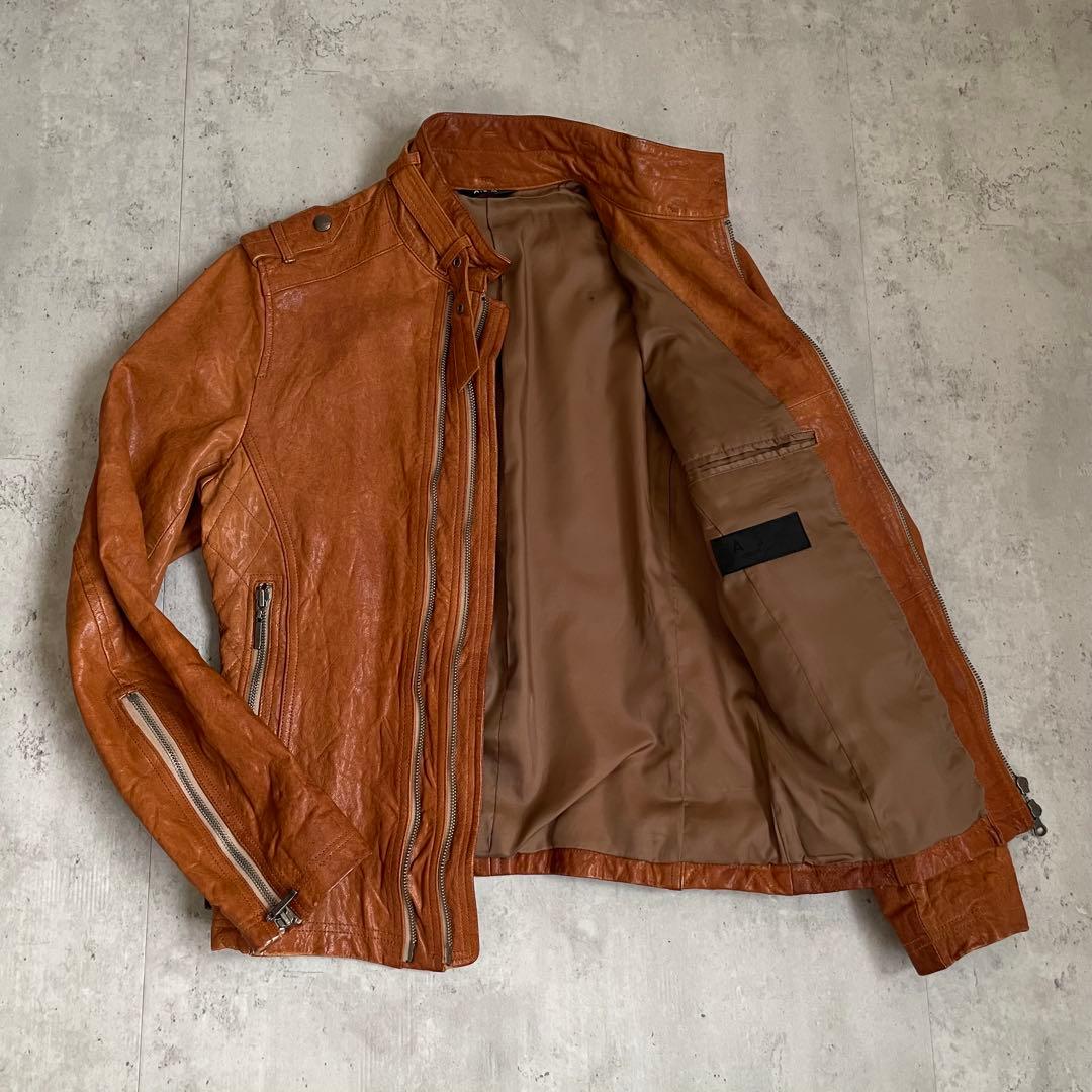 【希少】　VINTAGE ライダース　山羊　ヤギ　ゴートレザー　ジップ　アメカジ