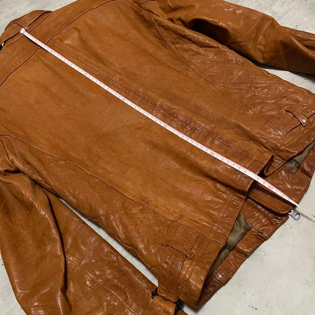 【希少】　VINTAGE ライダース　山羊　ヤギ　ゴートレザー　ジップ　アメカジ