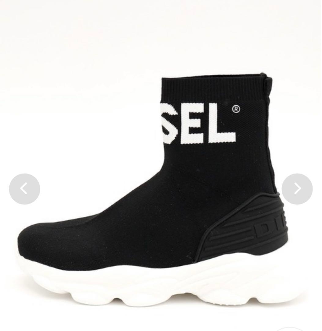 DIESEL Kids&Juniorロゴプリントハイカットソックススニーカー