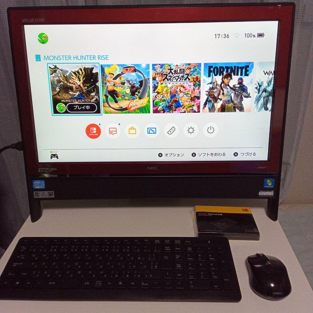 【値下げ】Win11/i7/メモリ8GB/SSD128GB NEC製一体型PC