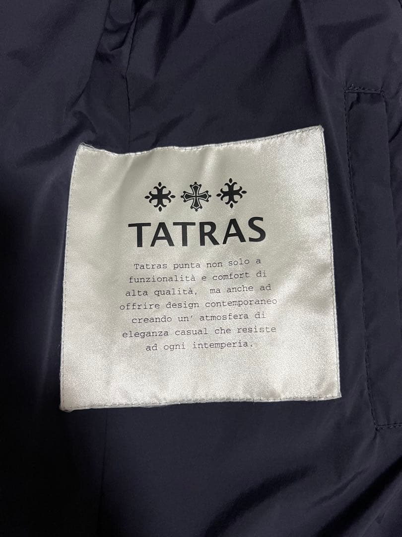 TATRAS ネイビー ダブルブレスト ダウンコート(サイズ01)