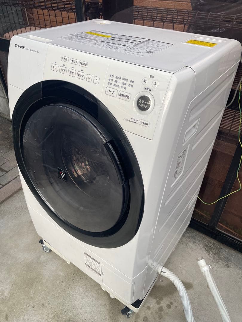 格安❗️コンパクトドラム❗️2021年製 SHARPドラム式洗濯機 ES-S7F