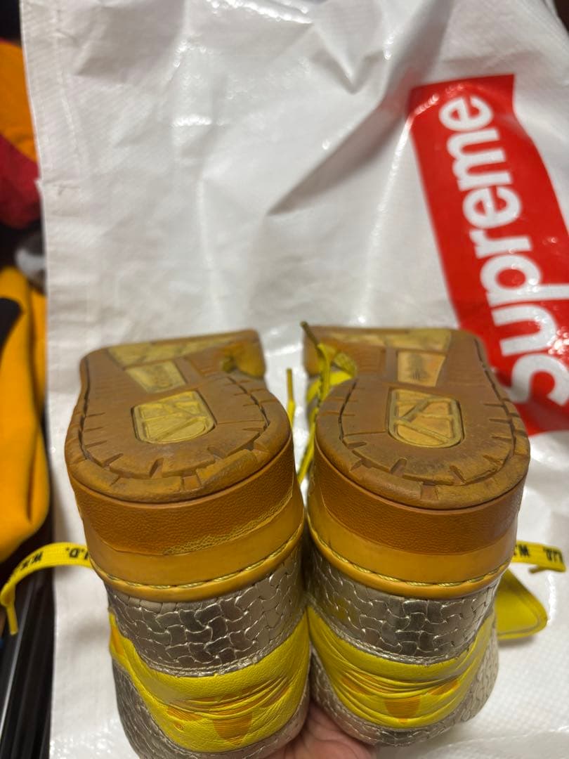 アディダス ジェレミー・スコット スニーカー 28cm イエロー ビッグタン