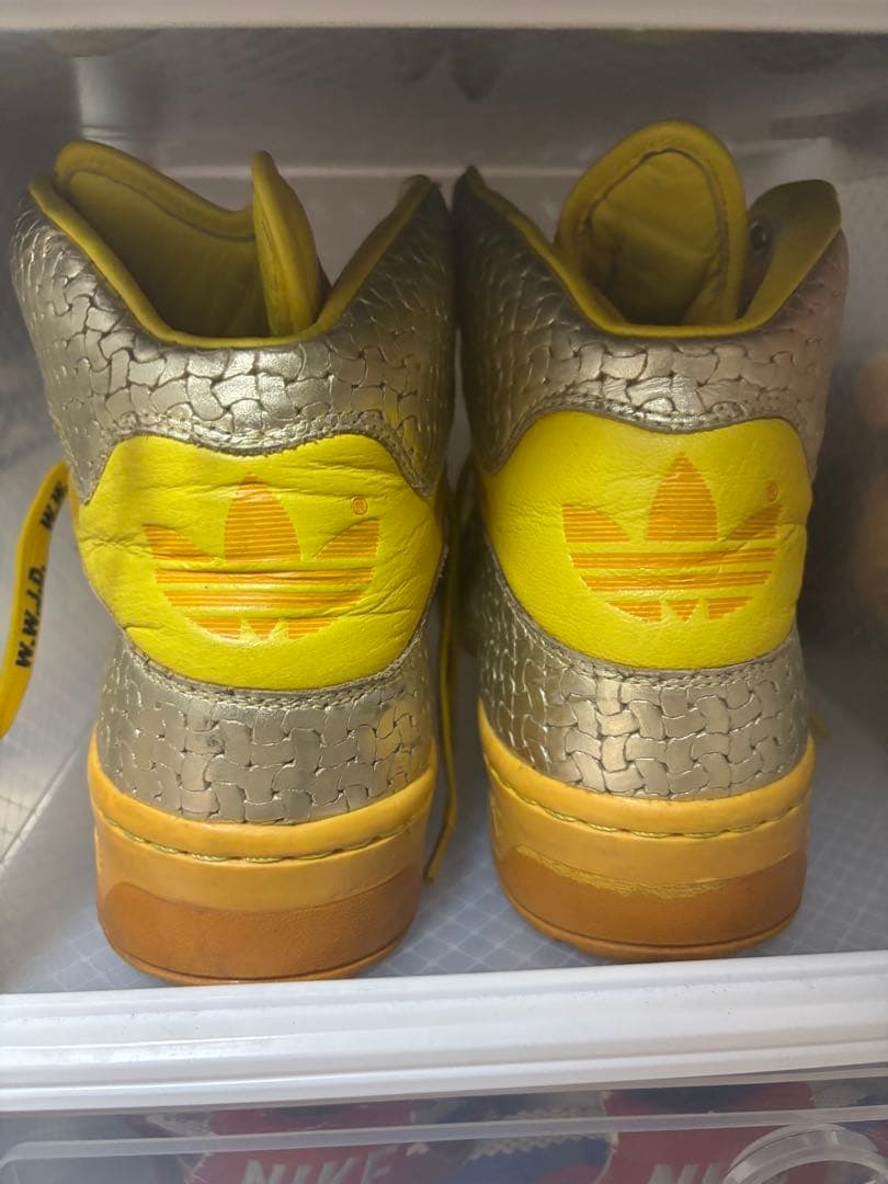 アディダス ジェレミー・スコット スニーカー 28cm イエロー ビッグタン