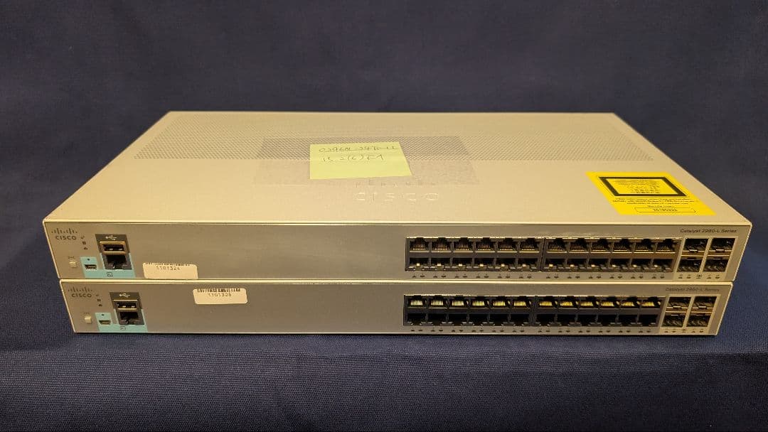 【CCNA、CCNP】CISCO C2960　静音タイプ　2台セット