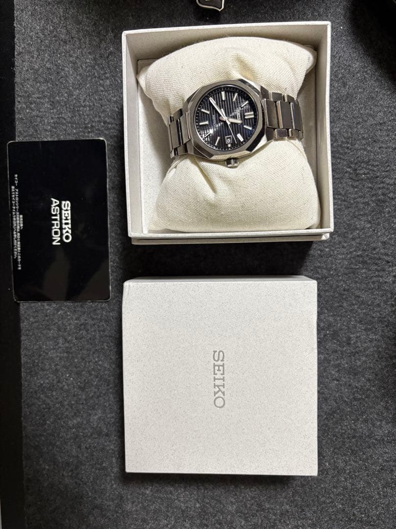 美品 セイコー アストロン ネクスター SBXY063 サファイアガラス 黒