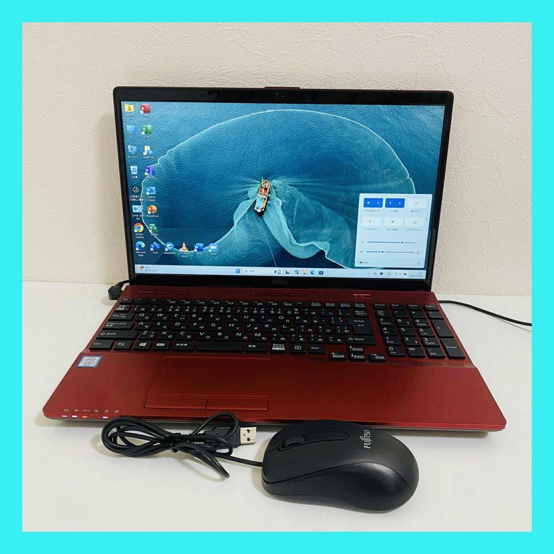 Y911 FujitsuノートパソコンSSD第7世代 WEBカメラWin11高速