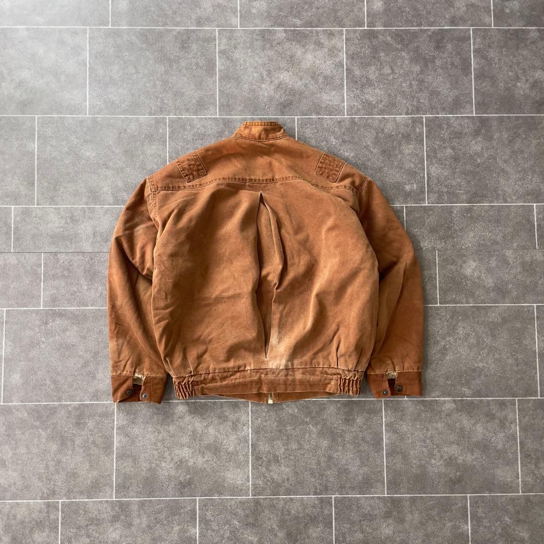 ポルトガル製 ヴィンテージ ワークジャケット ブラウン 鬼フェード 中綿 44