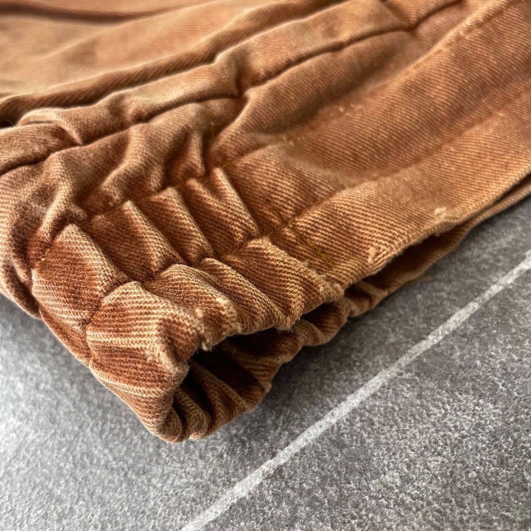 ポルトガル製 ヴィンテージ ワークジャケット ブラウン 鬼フェード 中綿 44