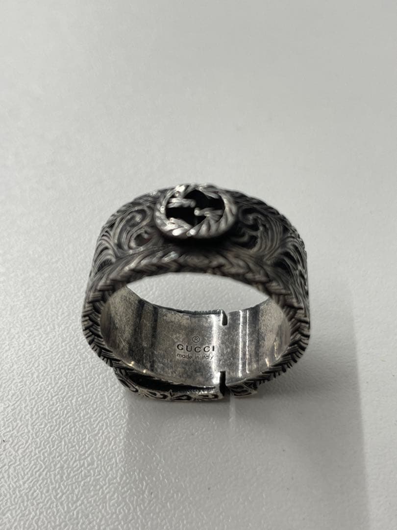 GUCCI シルバー インターロッキングG リング 22号
