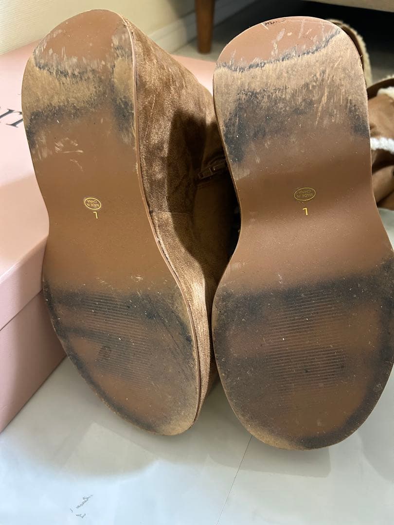 darich フェイクムートンニーハイブーツ