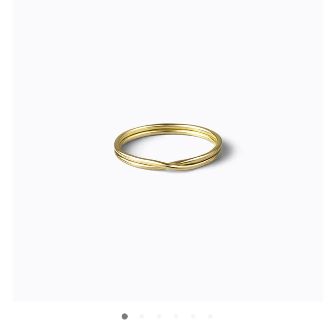 AMU様SHIHARA ダブルリング 0.9 K18イエローゴールド