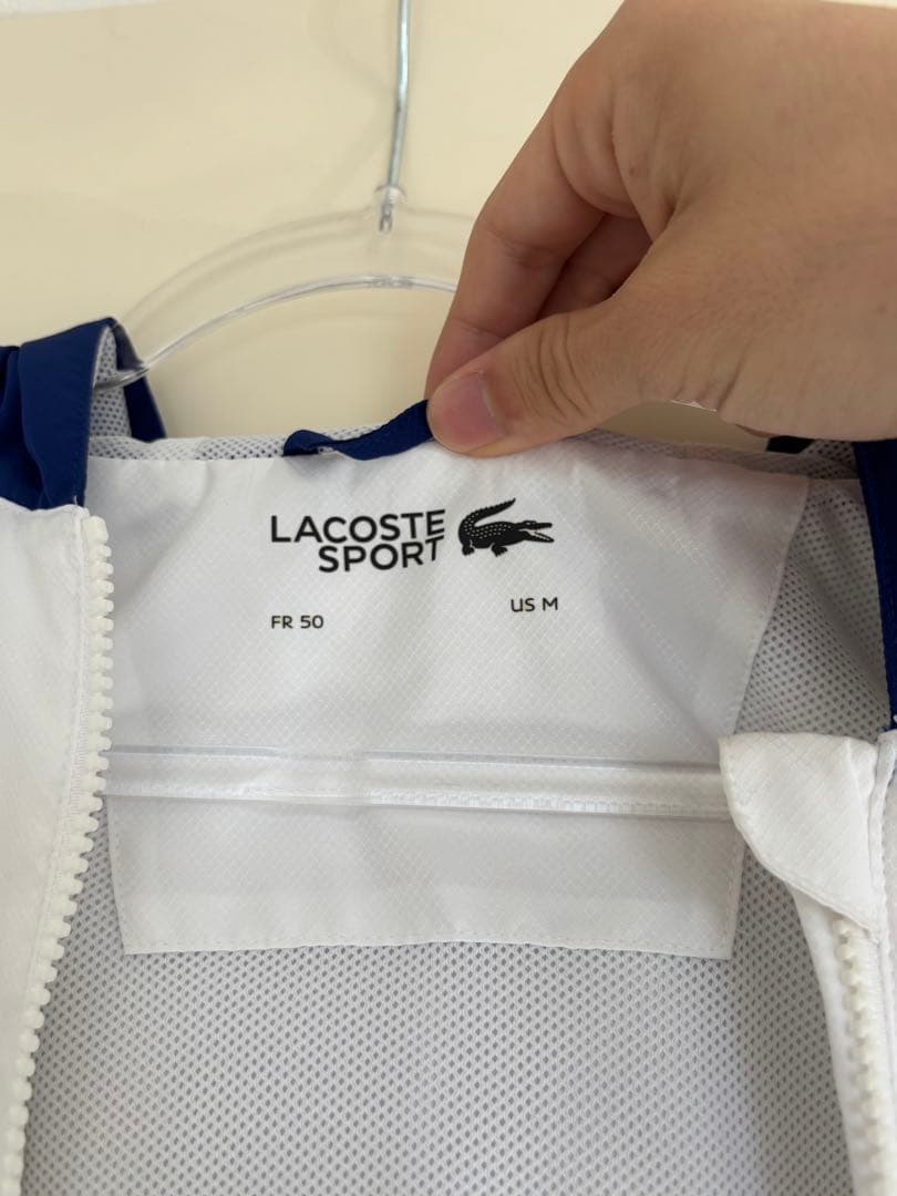 (レア)Lacoste ジャケット ホワイト/ネイビー/グリーン