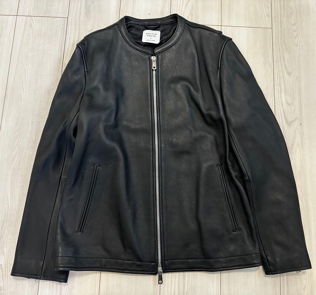 ユナイテッドトウキョウ ラムレザー シングルライダースジャケット