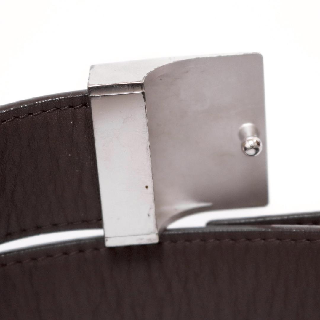 ルイヴィトン ダミエ サンチュール ベルト 80/32 箱・袋付き 銀 1012