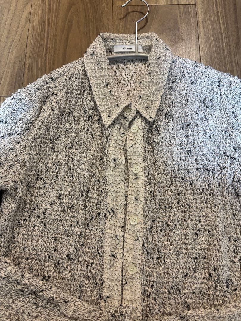 トップス MIX MESH GATHER SHIRT/CLANE