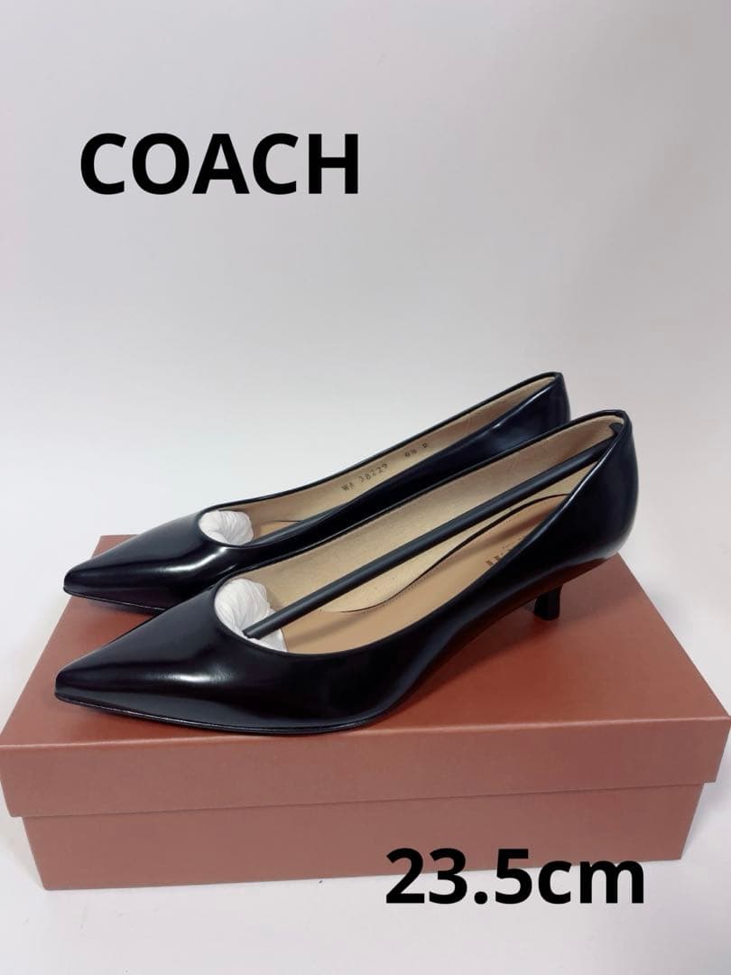 【新品・未使用】COACH ブラック パンプス 23.5cm