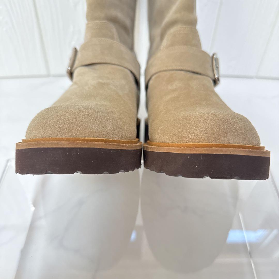 箱付き LE TALON レザーエンジニアブーツ 牛革スエード M 23.5