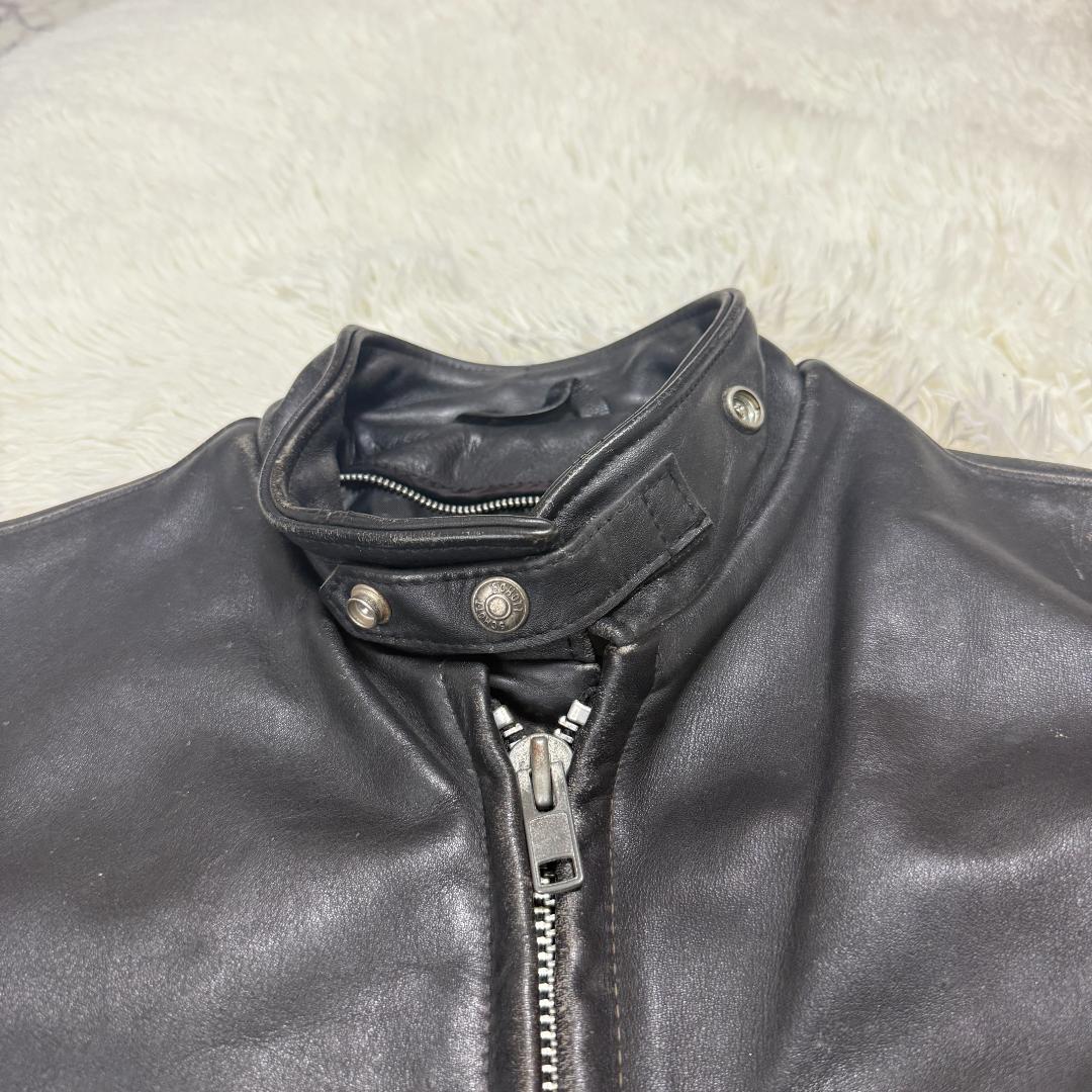 米国製42⭐️Schott ショット 641ST シングルライダース レザー 黒