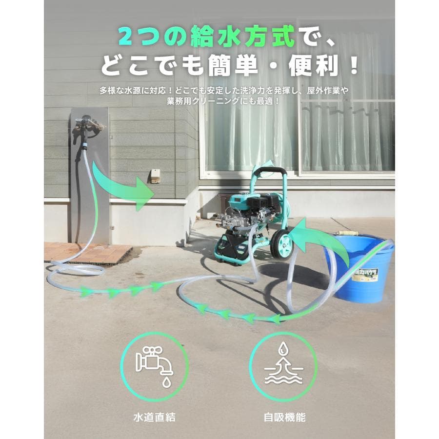 ★新商品！★エンジン式高圧洗浄機 17MPa 最大圧力 9.5L/min 流量