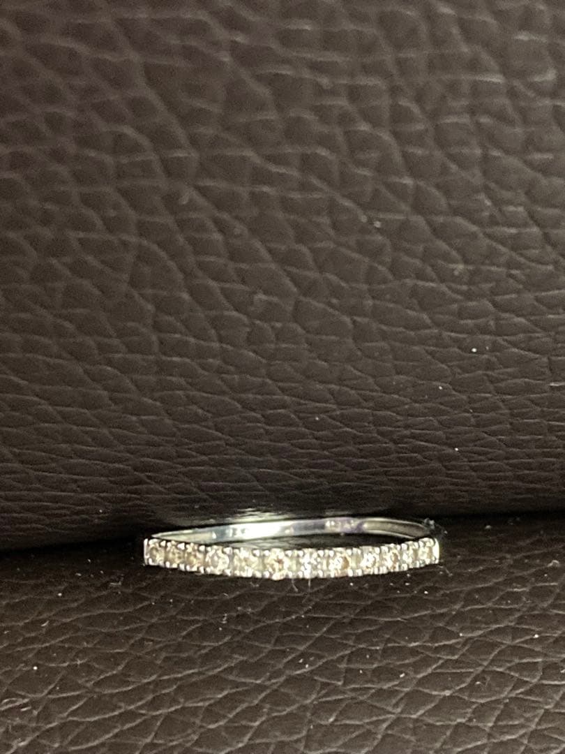 プラチナ950 ハーフエタニティ 0.15カラット ダイヤモンドリング 15号