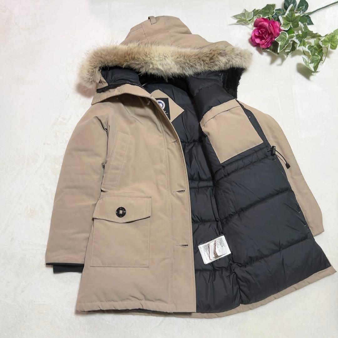 極美品✨ カナダグース ブロンテ ロング ファー ベージュ XS レディース