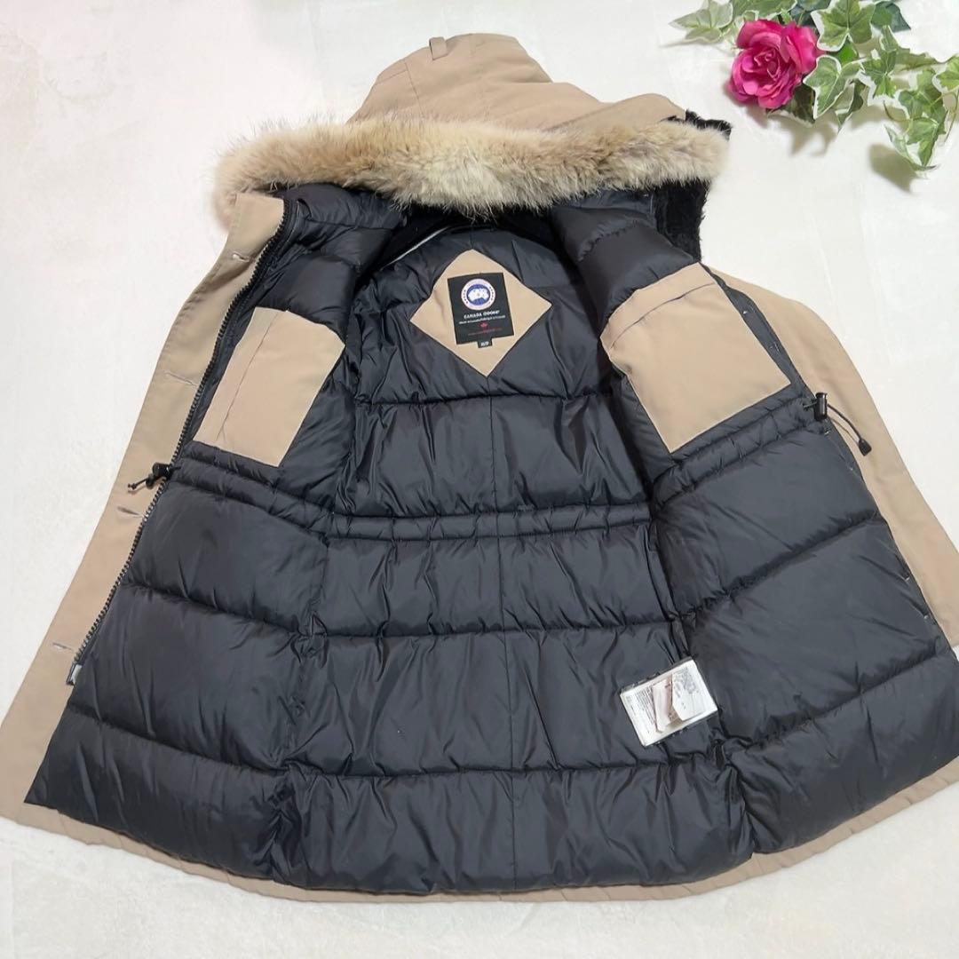 極美品✨ カナダグース ブロンテ ロング ファー ベージュ XS レディース