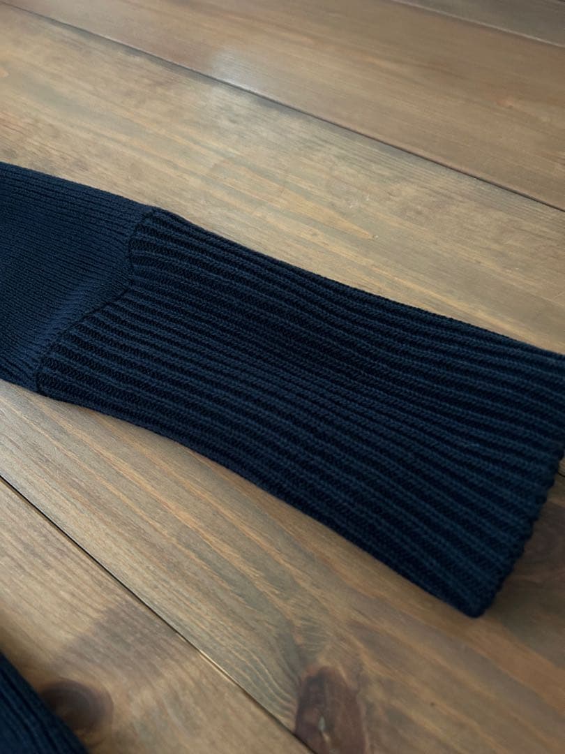 【美品】バーバリーロンドン　ダッフルニットコート　 ノバチェック　ネイビー　2