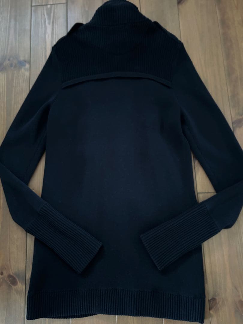 【美品】バーバリーロンドン　ダッフルニットコート　 ノバチェック　ネイビー　2