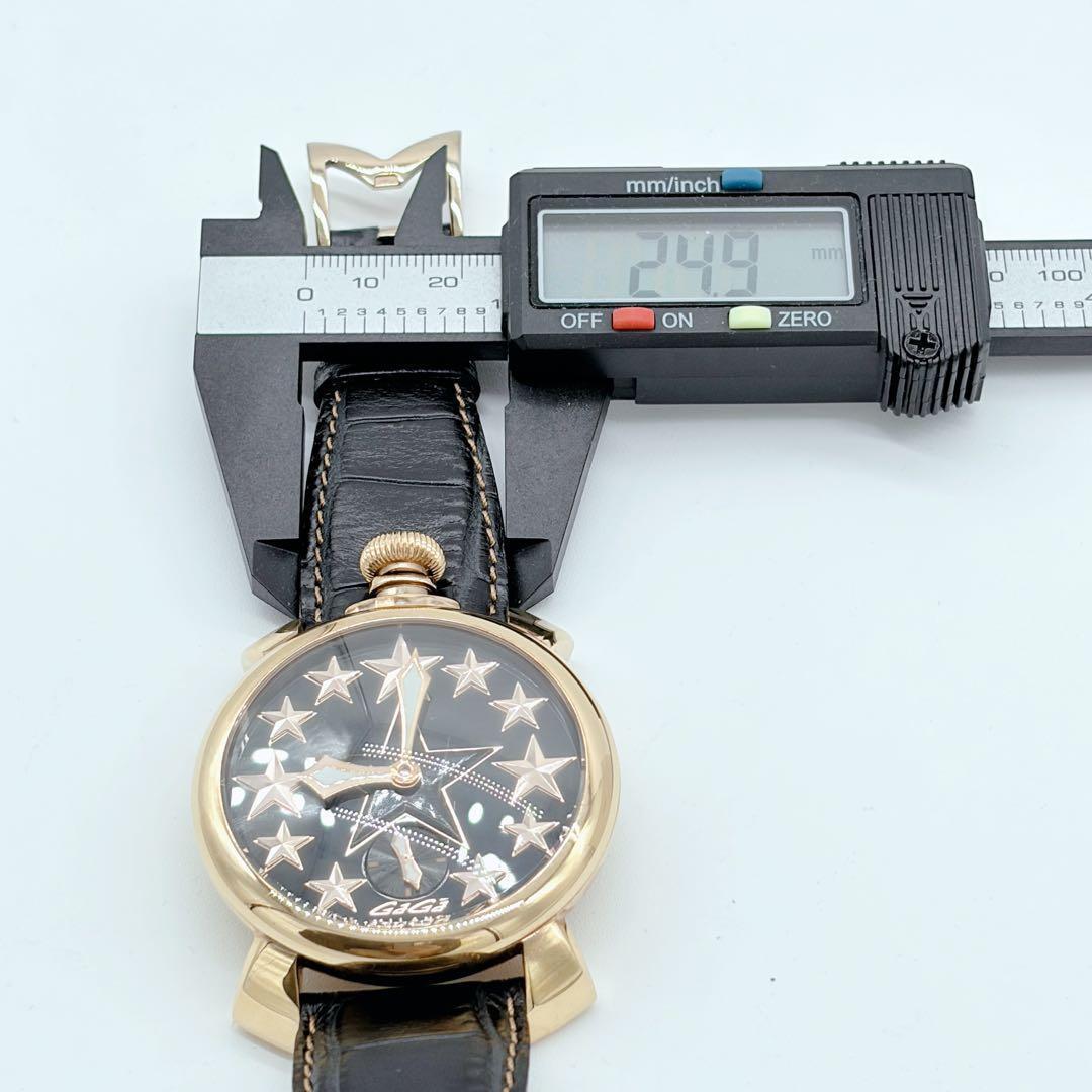 希少 GaGaMILANO MANUALE 稼働 手巻き スモセコ 星形 48