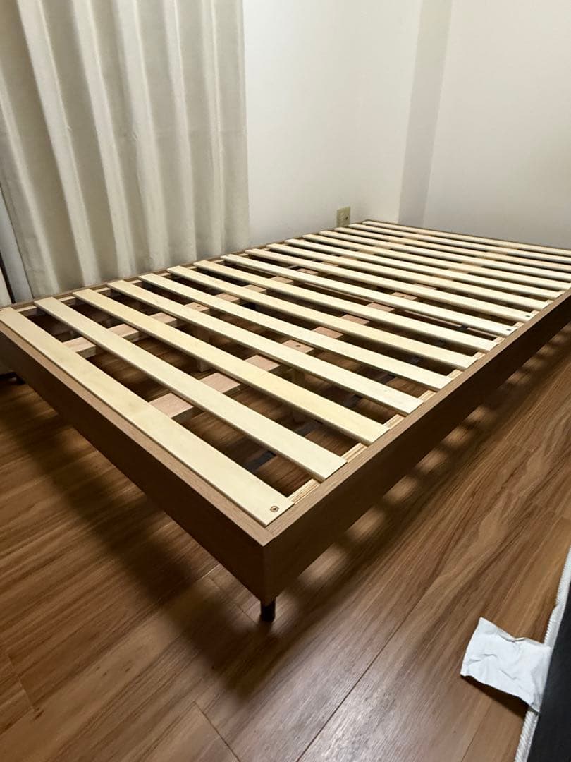 LOWYA セミダブル　ベッドフレーム　シャビーナチュラル