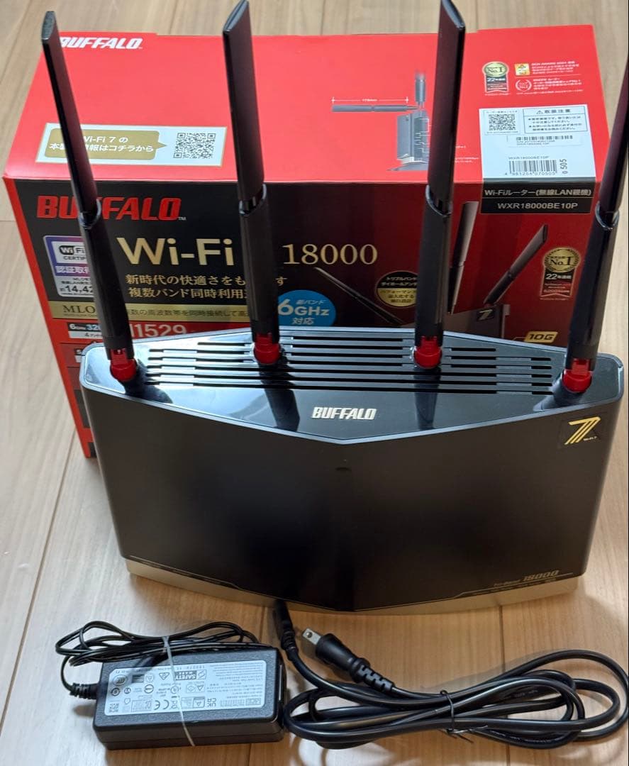 BUFFALO WXR18000BE10P 無線ルーター Wi-Fi 7対応