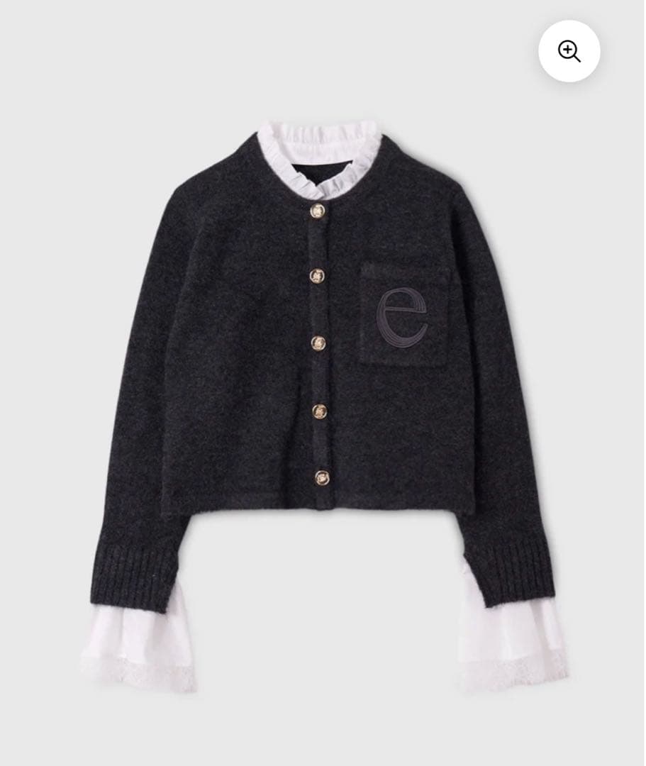 【完売品】eimyistoire Attachedcollarモヘアカーディガン