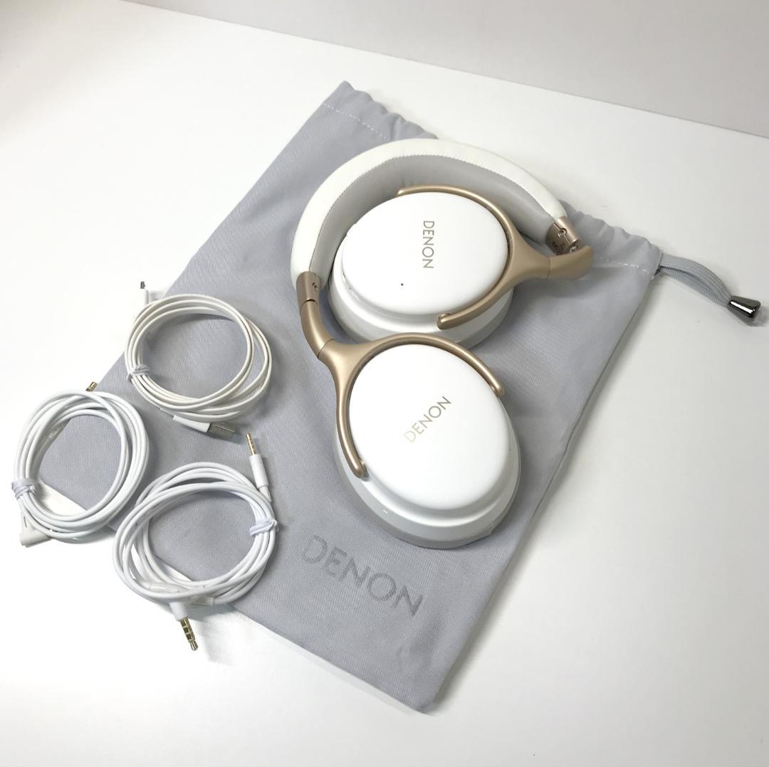 【美品】DENON デノン AH-GC25W ワイヤレスヘッドホン ホワイト