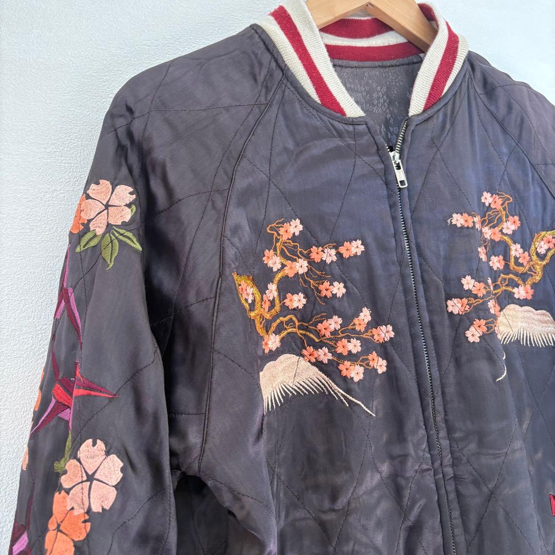 花旅楽団 リバーシブル スカジャン　鶴×芸者 SCRIPT