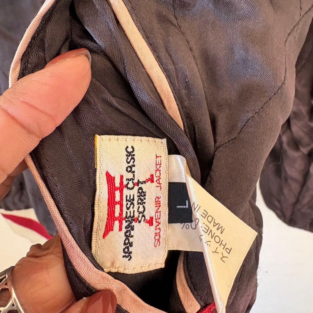 花旅楽団 リバーシブル スカジャン　鶴×芸者 SCRIPT