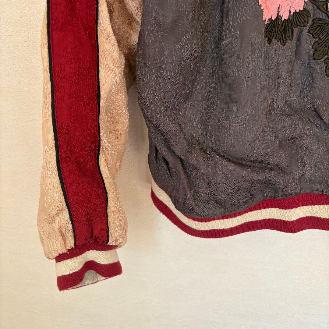 花旅楽団 リバーシブル スカジャン　鶴×芸者 SCRIPT