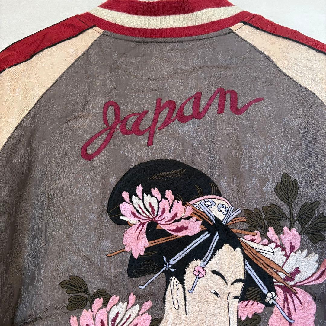 花旅楽団 リバーシブル スカジャン　鶴×芸者 SCRIPT