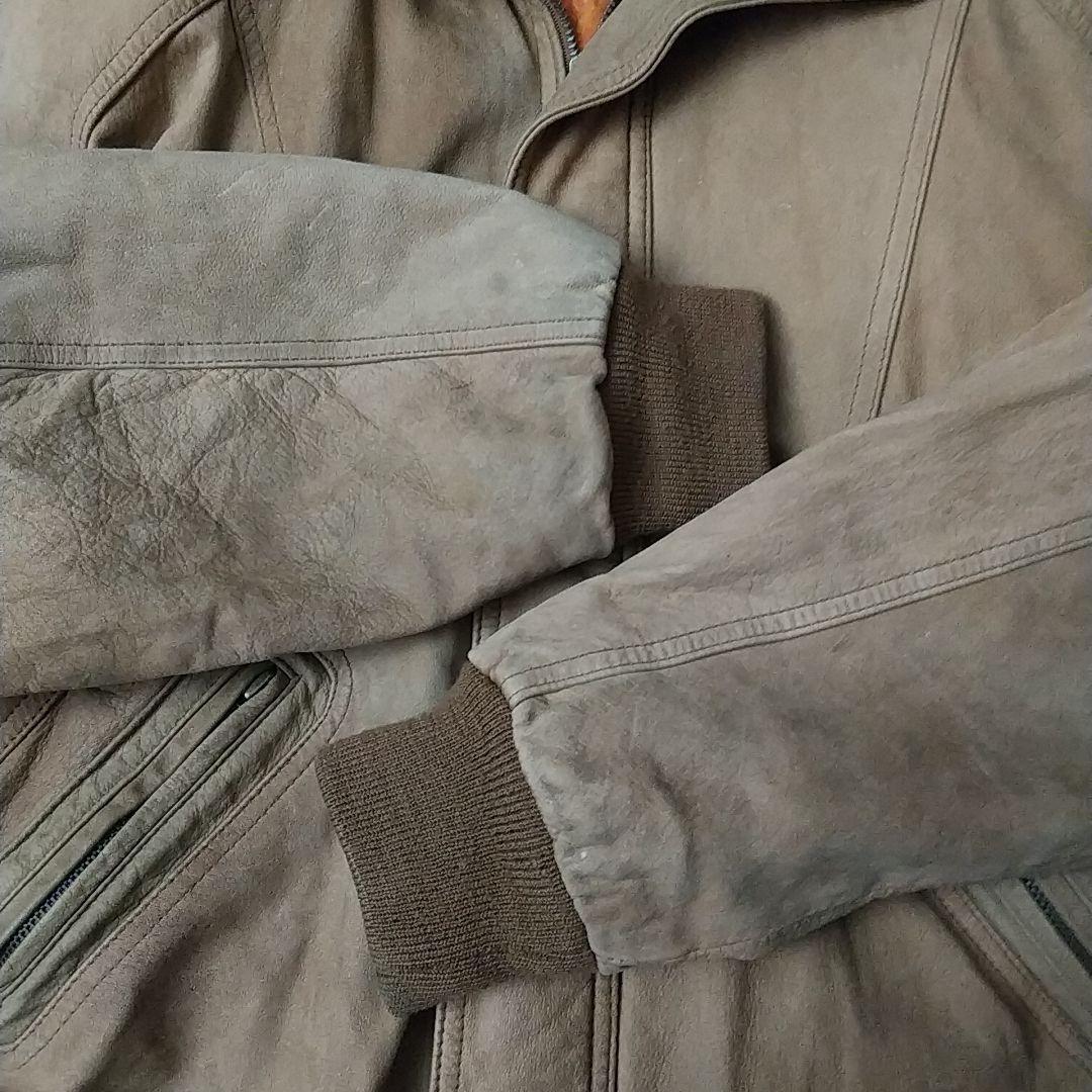 2点おまとめ☆リアルレザー 本革 裏ペイズリー 中綿 短丈 レザージャケットXL