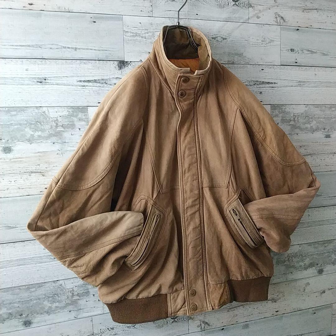 2点おまとめ☆リアルレザー 本革 裏ペイズリー 中綿 短丈 レザージャケットXL