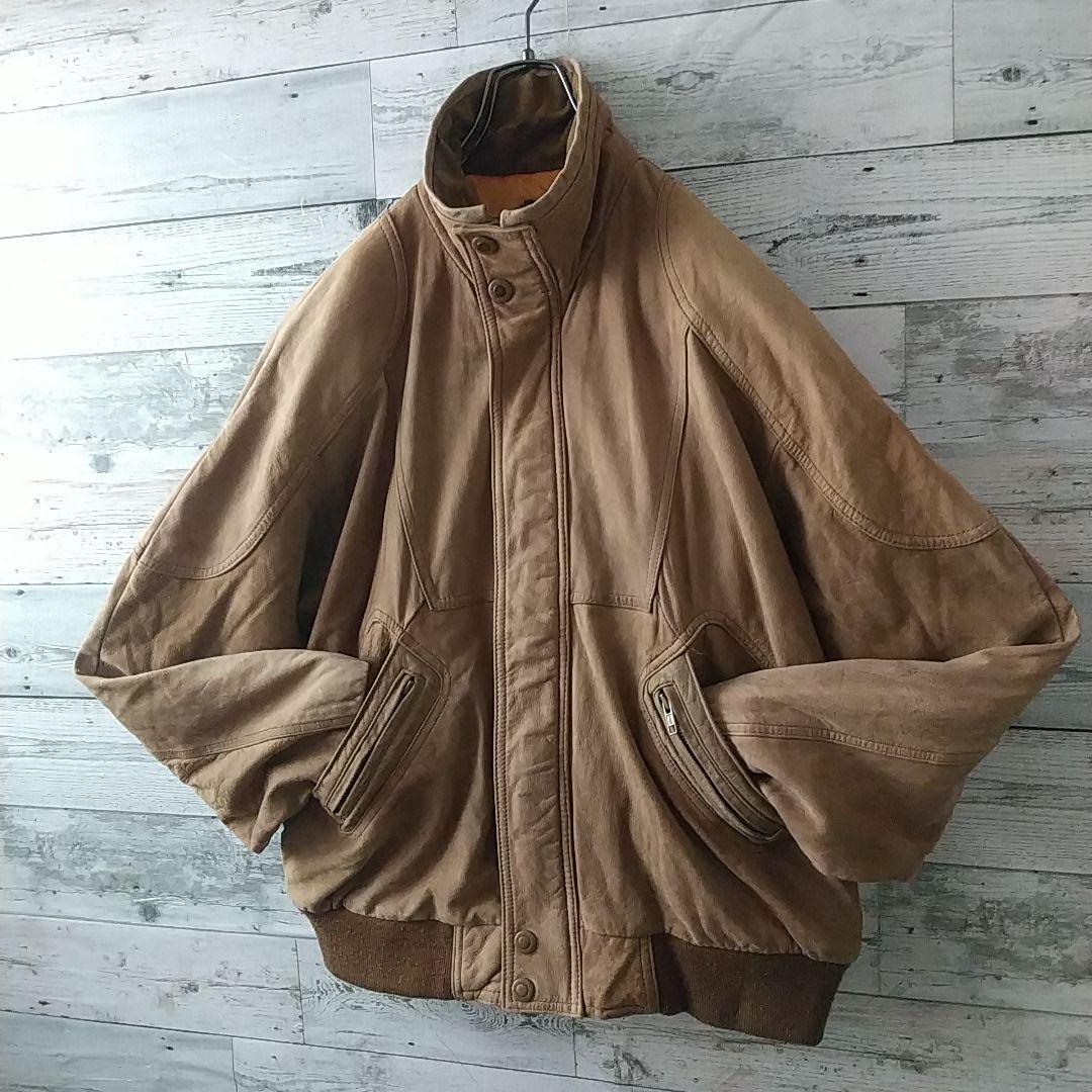 2点おまとめ☆リアルレザー 本革 裏ペイズリー 中綿 短丈 レザージャケットXL