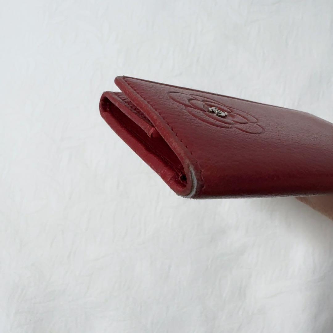 CHANEL レザーキーケース レッド