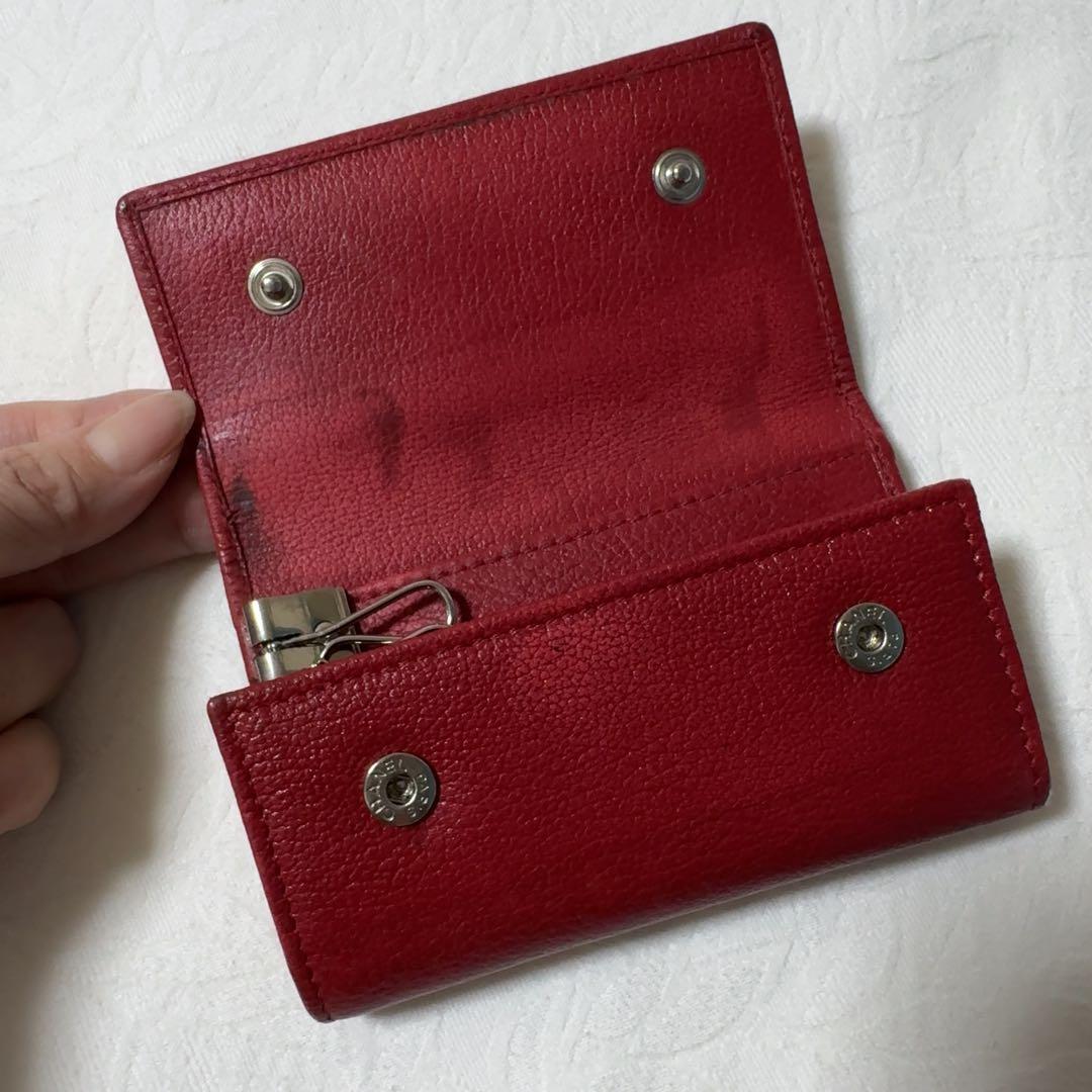 CHANEL レザーキーケース レッド