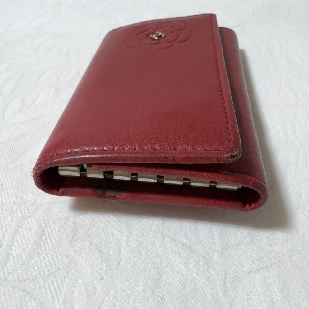 CHANEL レザーキーケース レッド