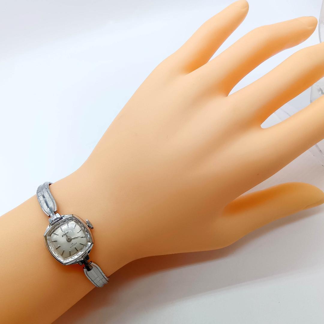 561 アンティーク レア シチズン ローヌ 手巻き時計 シルバー 四角形